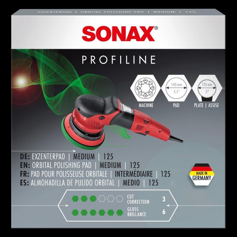 SONAX PROFILINE Orbital Polishing Pad Medium 125